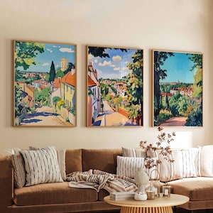 Set van 3 Catford-posters, Londen reisafdrukken, kunst aan de muur Zuid-Londen, stadsposterset, stedelijk decor cadeau, moderne Britse kunst wordt afgedrukt