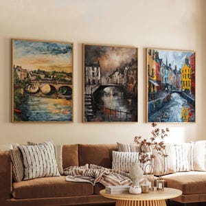 Set of 3 Limerick Posters, Ireland Travel Prints, Irish City Wall Art Set, Limerick Poster Prints for Home Decor or Gift