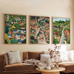Set of 3 Muswell Hill Posters, London Prints, UK Travel Art Sets, North London Wall Art, Scenic Muswell Hill Decor, Poster Print Gift Idea