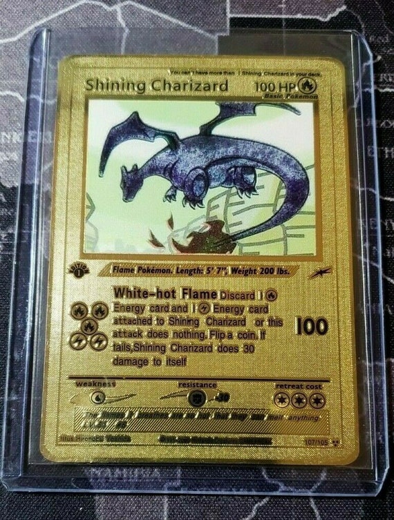 Charizard VMAX Shiny Gold Metal Pokemon Card -  Denmark