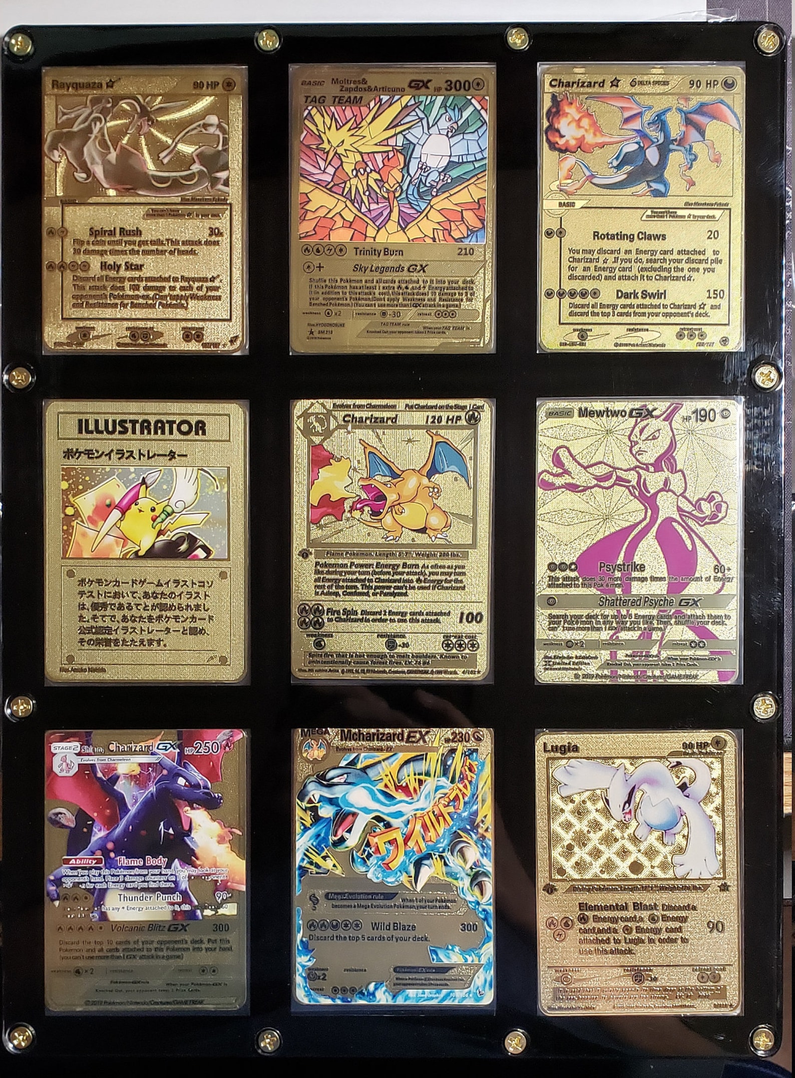 9 Ultra Rare Pokemon Cards Gold Metal Custom Cards in Screw | Etsy