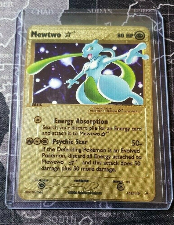 Pokémon - Pokémon - Trading card Ultra Rare Mewtwo! - Gold Star