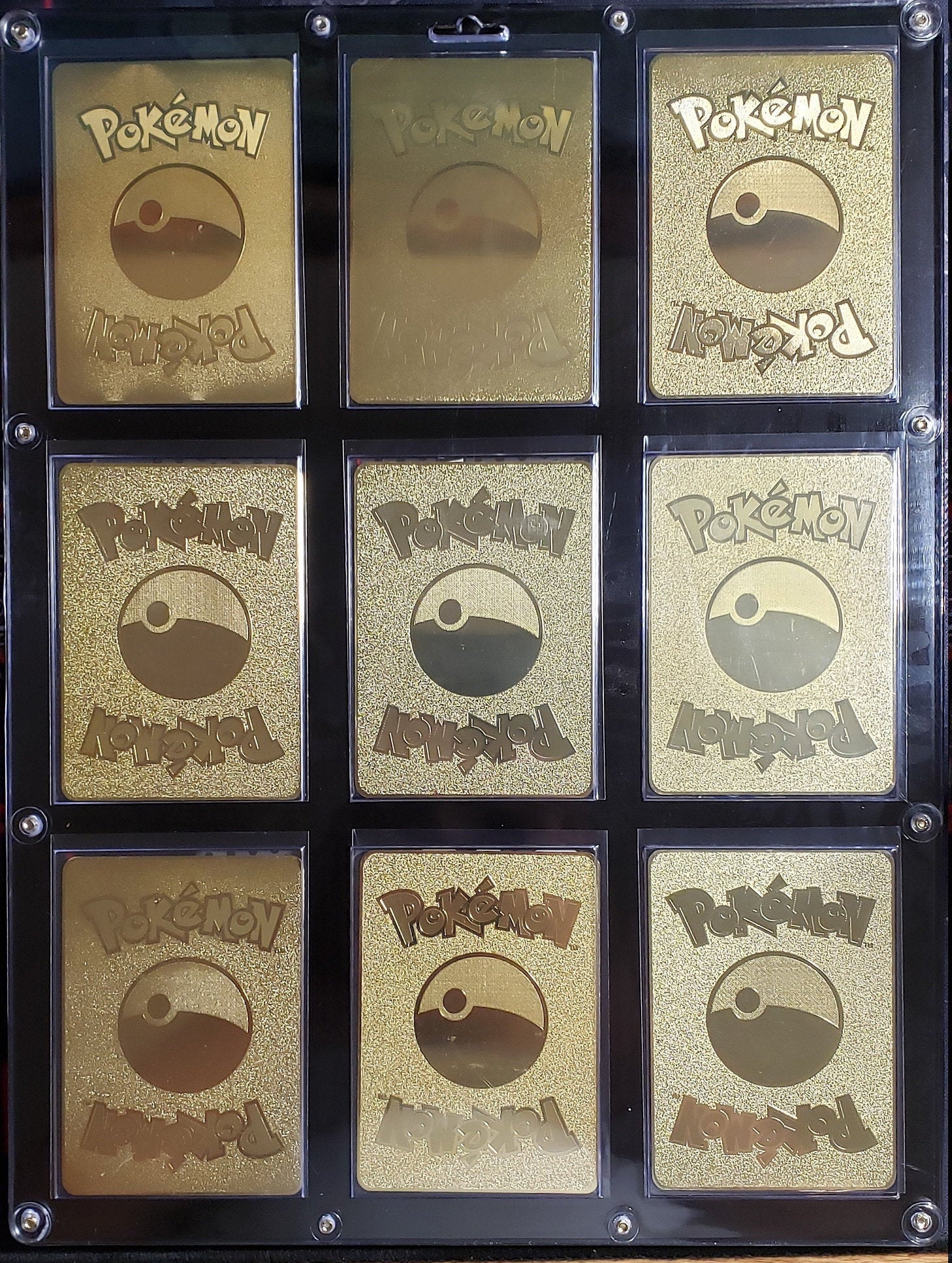 9 Ultra Rare Pokemon Cards Gold Metal Custom Cards in Screw Etsy
