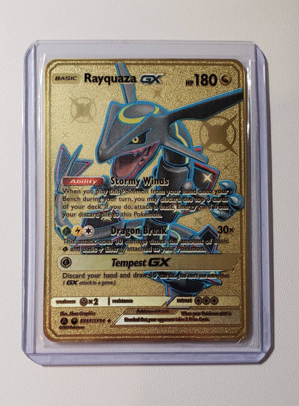 Card Pokémon Rayquaza Gx Shiny Original