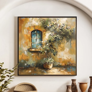 Vintage Flower Oil Painting, Original Still Life Painting On Canvas, Hand Painted Canvas Wall Décor, Large Oil Painting, Floral Painting