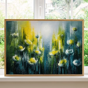 Abstract Flower Canvas Art, Abstract Blossom Oil Painting, Original Hand Painted Canvas Art, Floral Oil Painting On Canvas