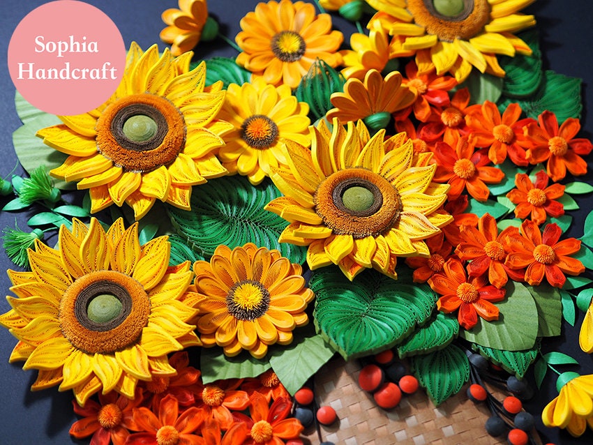 Large Size Paper Quilling Art for Home Decor, Wall Art for Bedroom