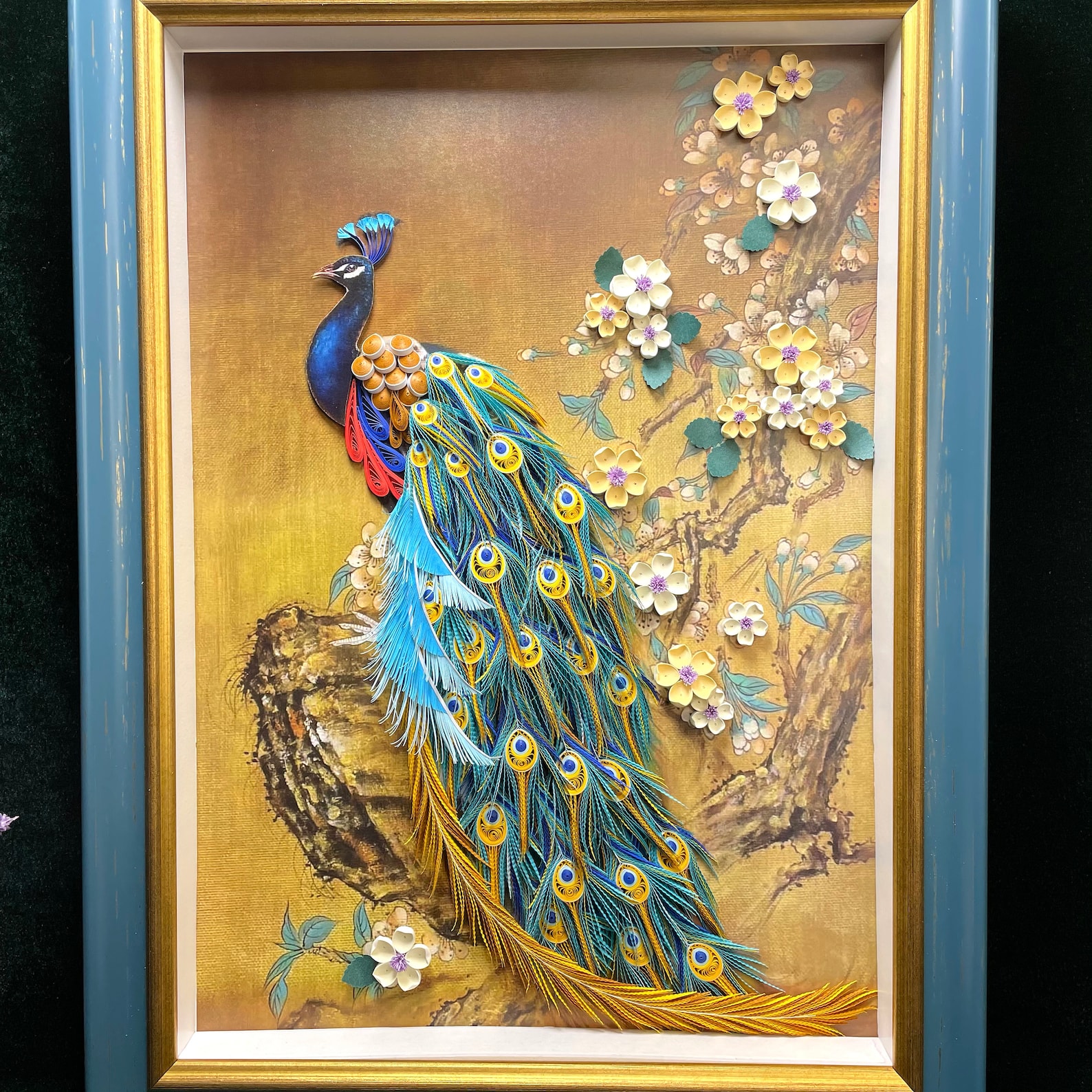 Peacock Wall Art 100 Handmade Paper Quill Art for Home Etsy