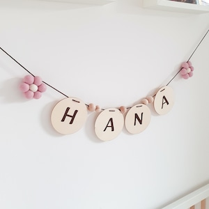 Name Garland | Wooden Garland with Name | Personalized Baby Room Banner | Name Banner for Kids | Custom Letters Banner | Baby Room Bunting