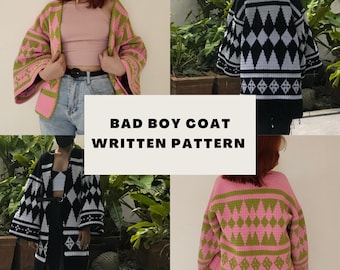 Bad Boy Coat Written Pattern PDF