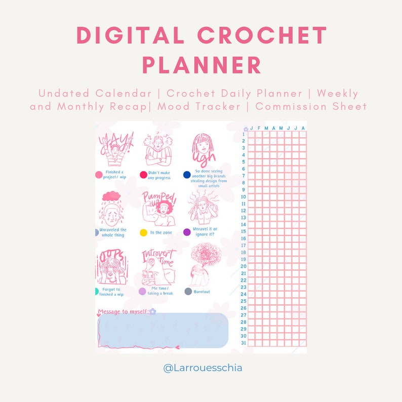 Digital Crochet Planner - Etsy