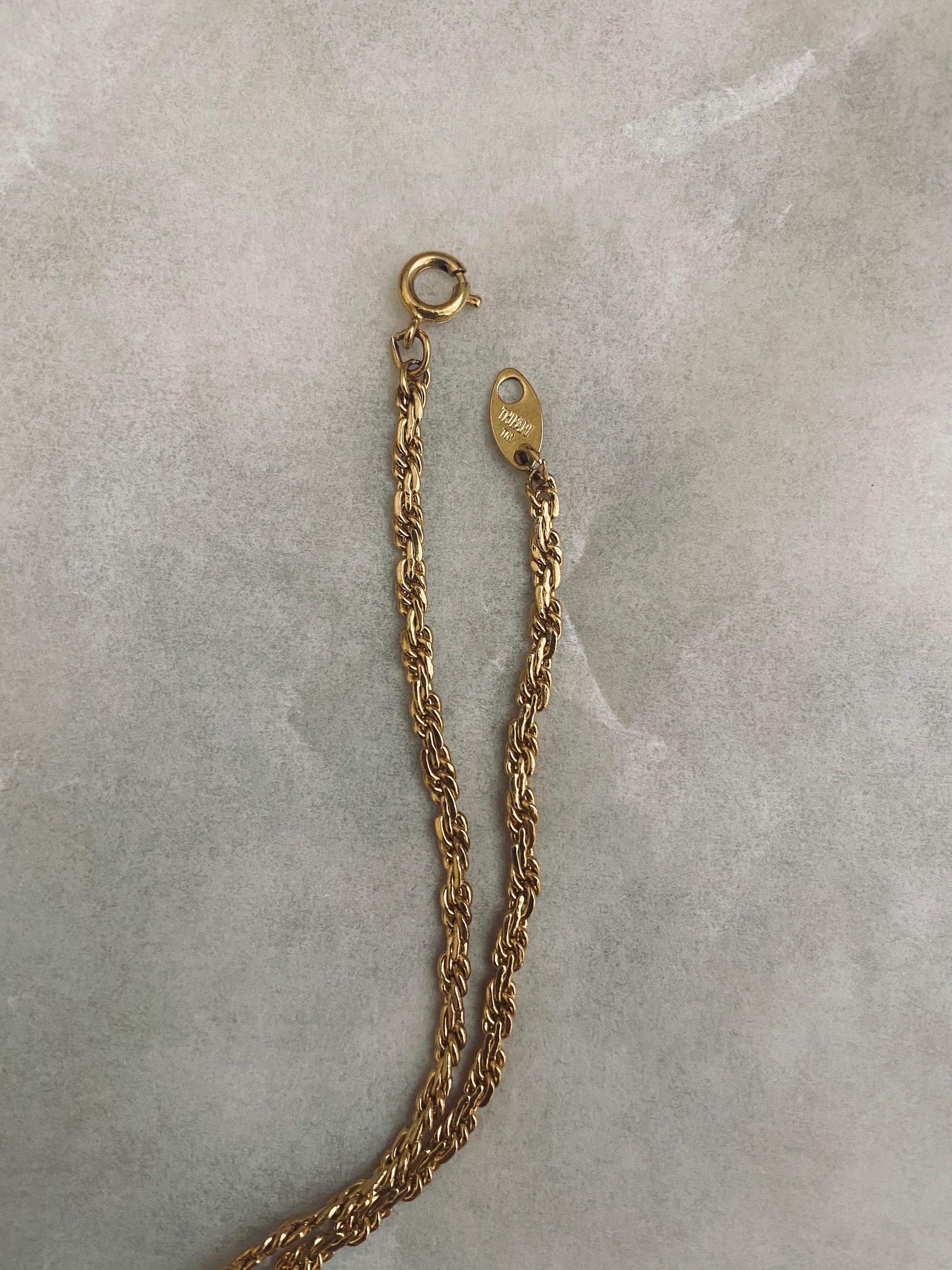 Vintage 1980's TriFari Woven Gold Chain Etsy