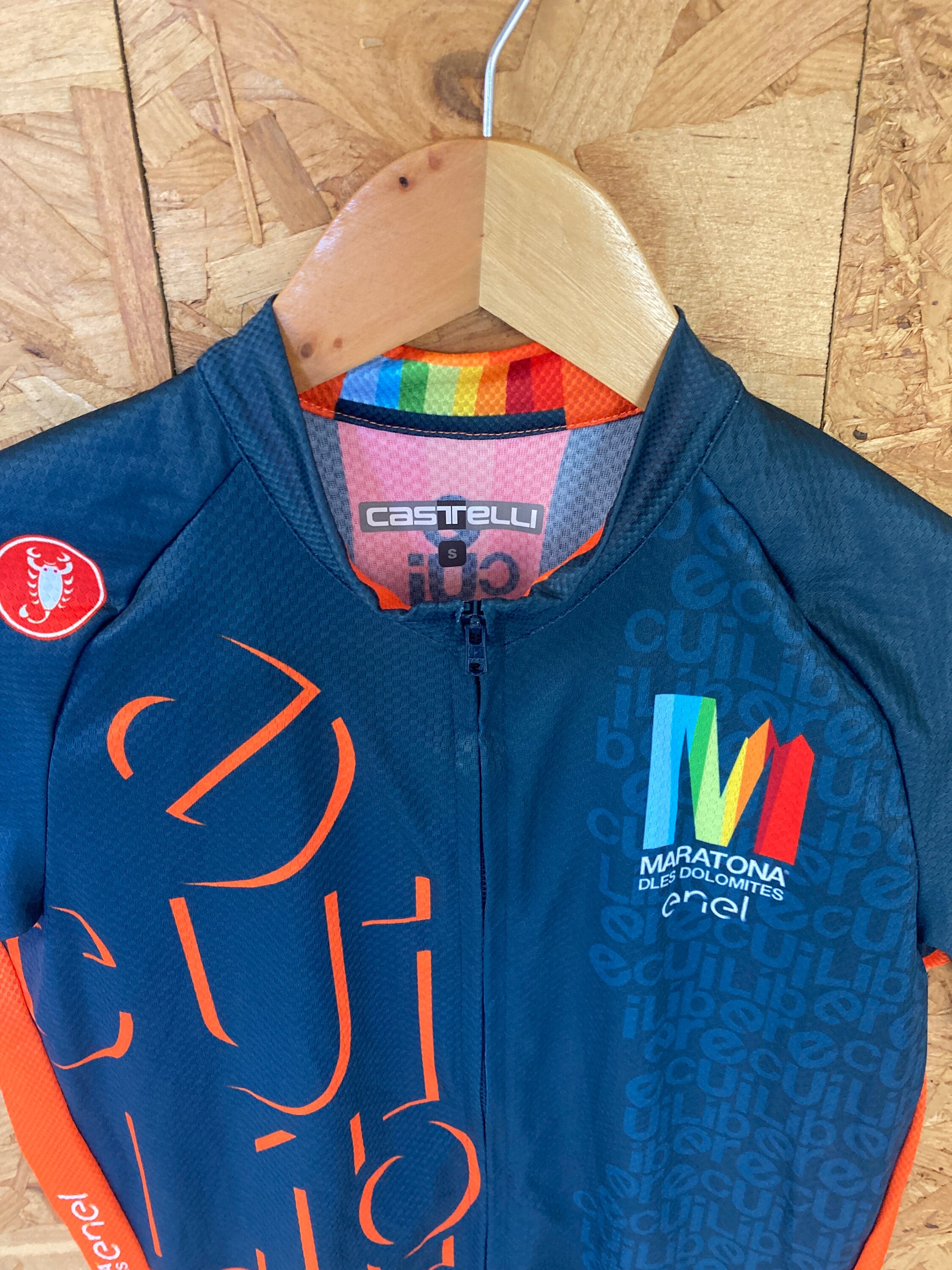 【新品】CASTELL MARATONA JERSEY FZ 　Mサイズ① Vintage Castelli Maratona Dles Dolomites Vuelta Italia Tour