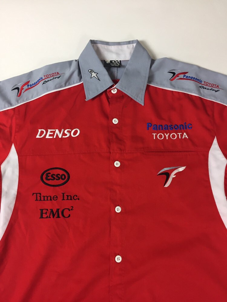 Vintage Formula One Team Shirt Panasonic Toyota Racing Size Extra