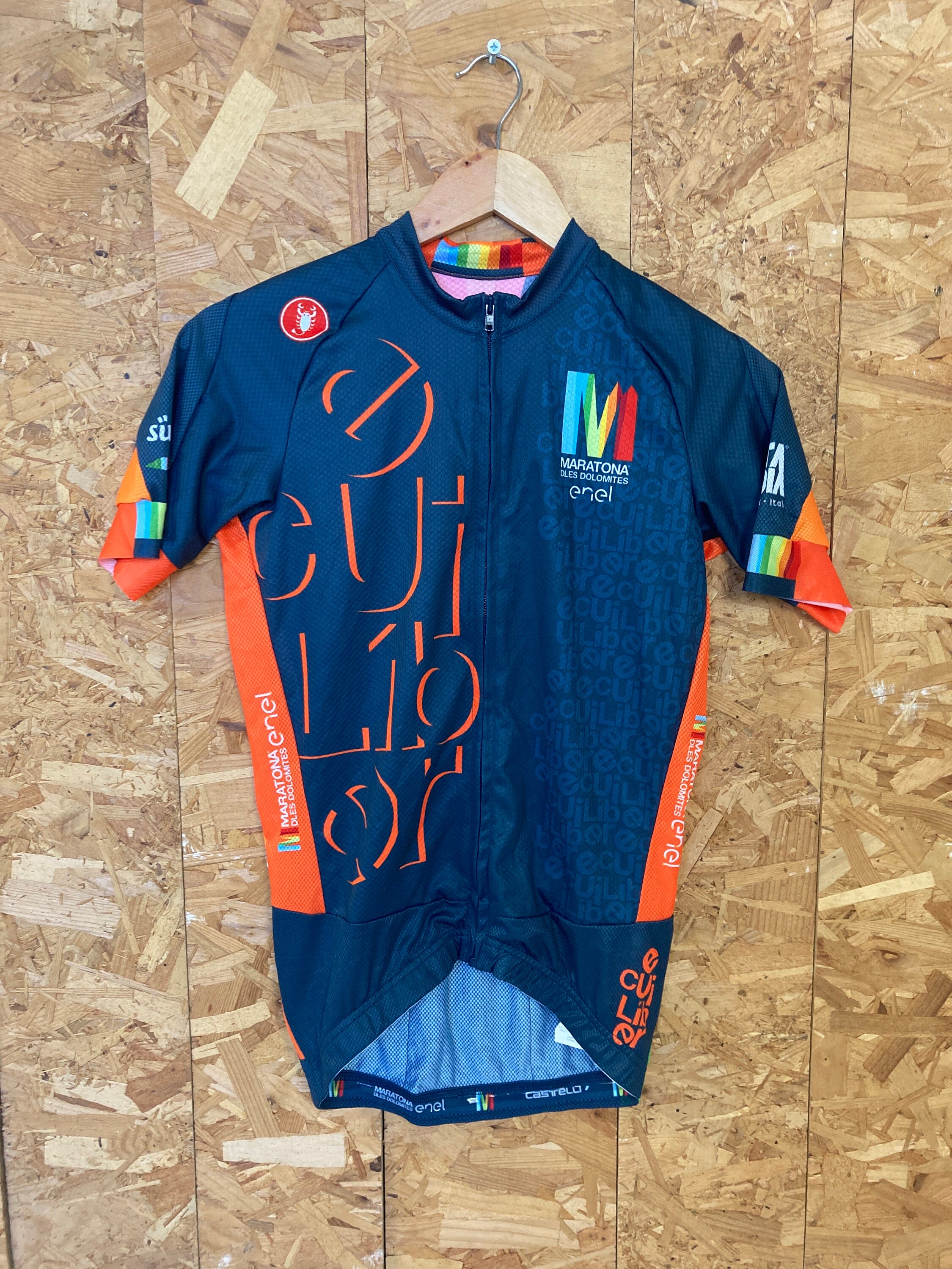 【新品】CASTELL MARATONA JERSEY FZ 　Mサイズ① Vintage Castelli Maratona Dles Dolomites Vuelta Italia Tour