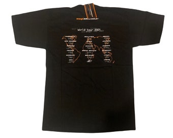 Vintage 2001 Arrows formula 1 team t-shirt Respol, Orange, Chello, size large Rare vestappen race F1 memorabilia