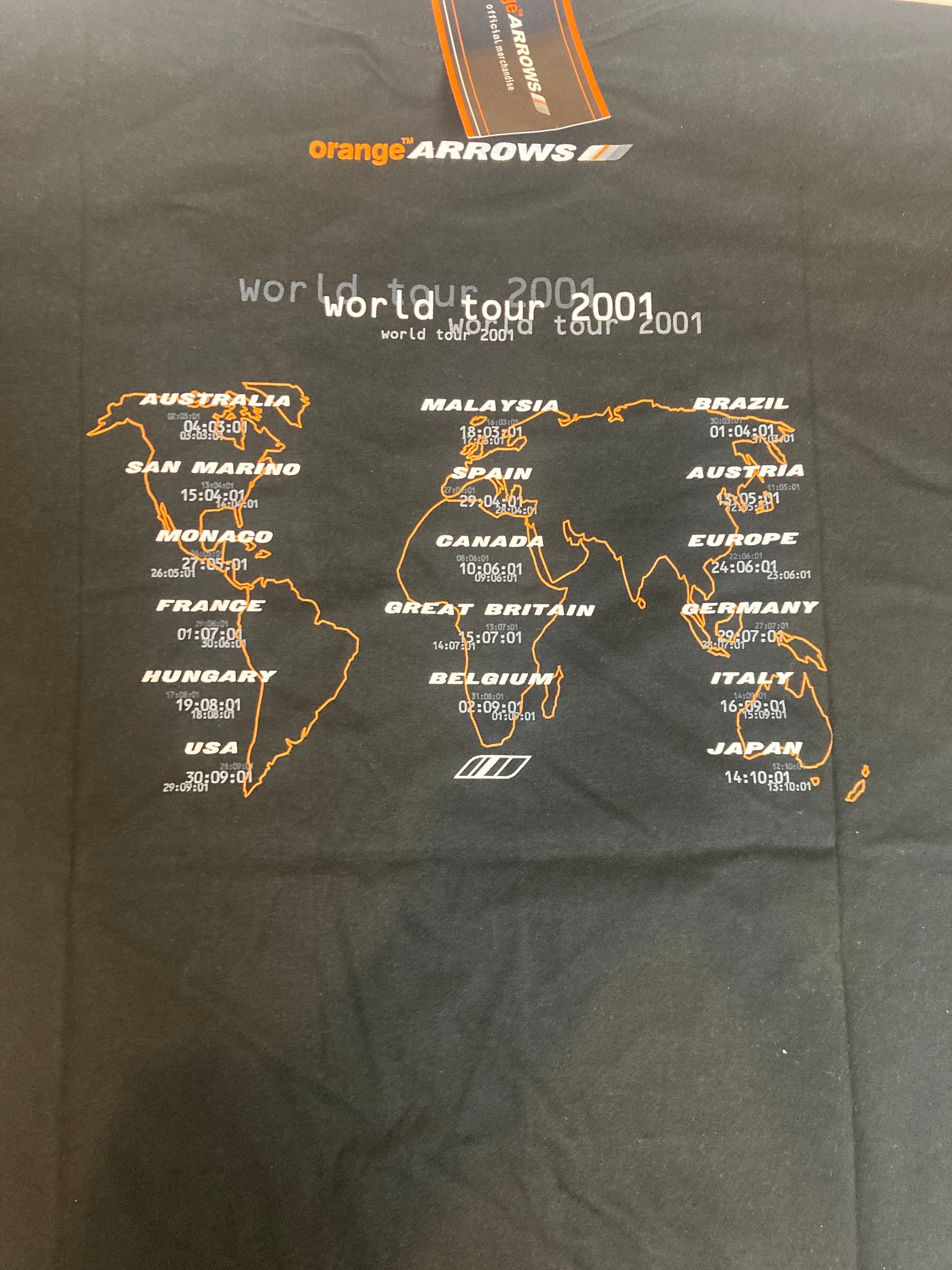 Vintage 2001 Arrows F1 Team T-shirt, Verstappen Era, Size M - Etsy
