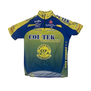 Vintage 90s Team White Rock Cycle Jersey, Tour de France Style (S/46)