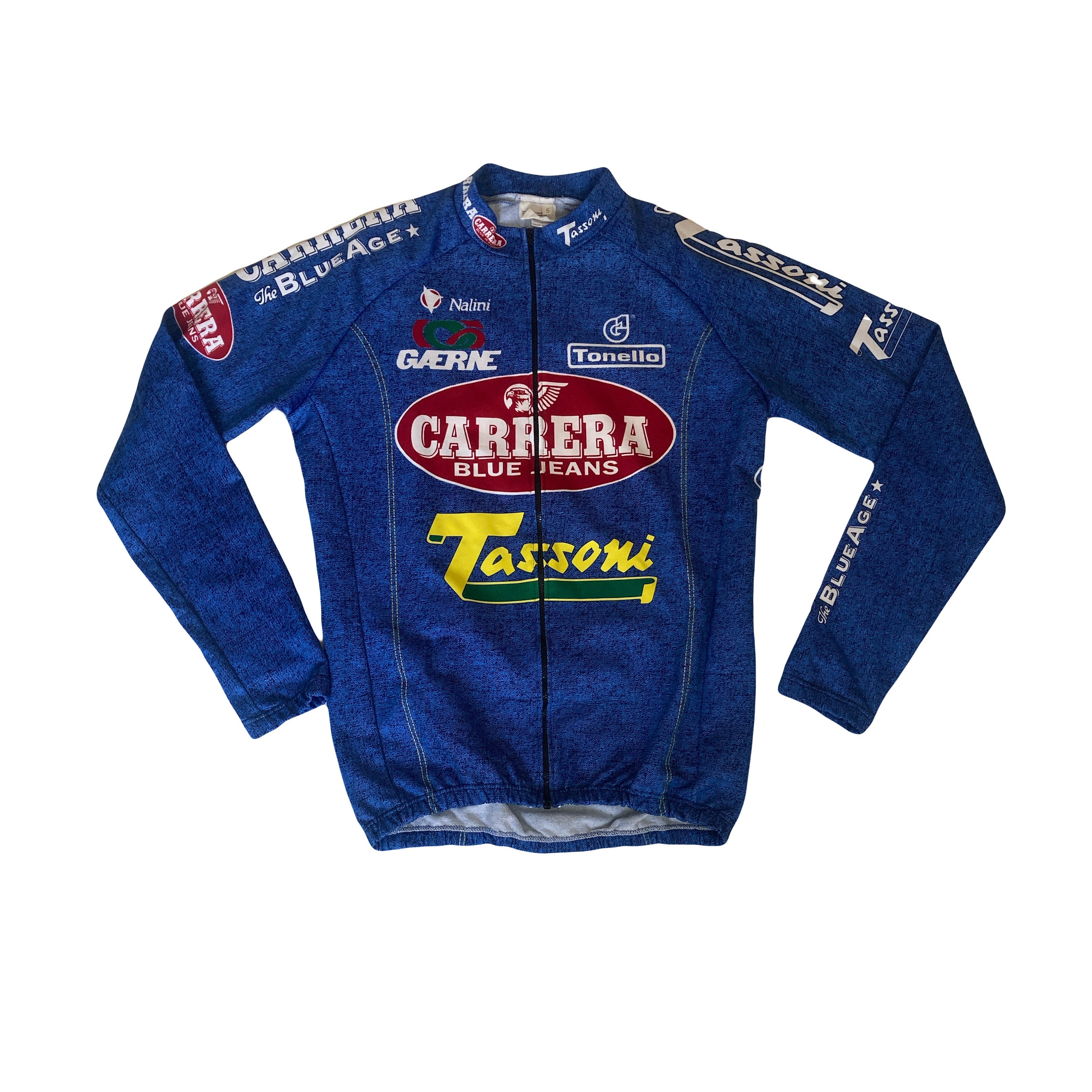 Maillot Cyclisme Vintage Carrera Jeans – Taille L – Fabriqué En Italie