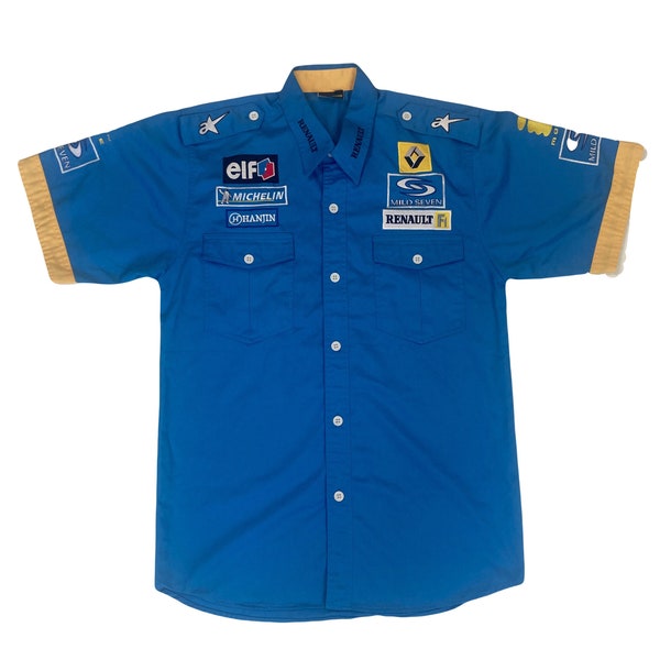 Vintage 2006 RENAUL Formel 1 Team-Shirt Mild Sieben, Hanjin, Fernando Alonso WDC, Größe Medium Seltene F1 Erinnerungsstücke