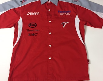 Vintage Formula One Team Shirt Panasonic Toyota Racing Size Extra