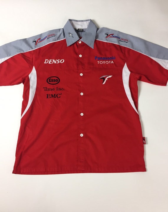 Vintage Formula One Team Shirt Panasonic Toyota Racing Size Extra