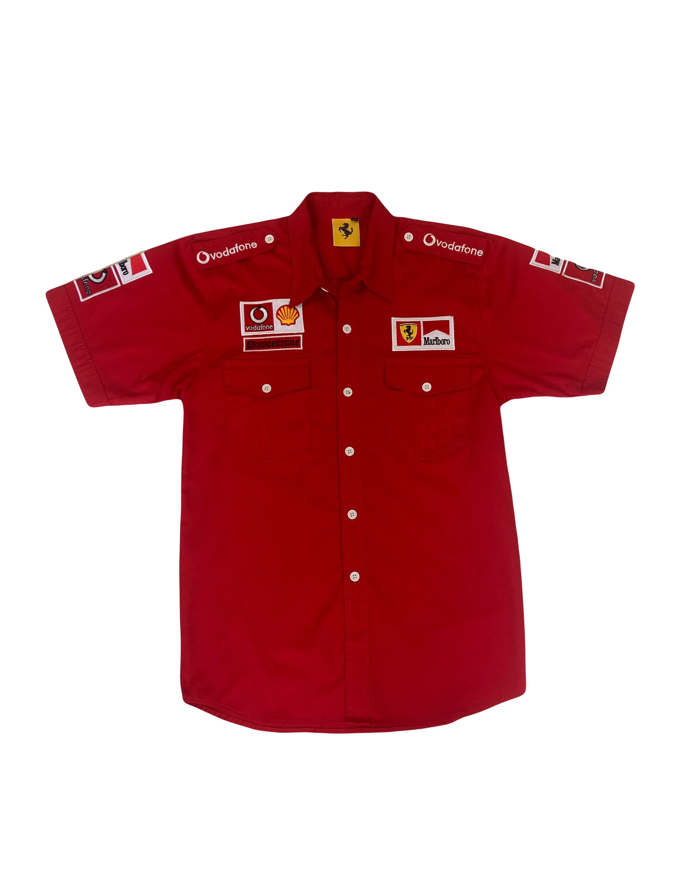 Vintage 2002 Ferrari F1 Pit Crew Shirt, Marlboro Shell (size