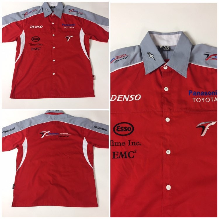 Vintage Formula One Team Shirt Panasonic Toyota Racing Size Extra