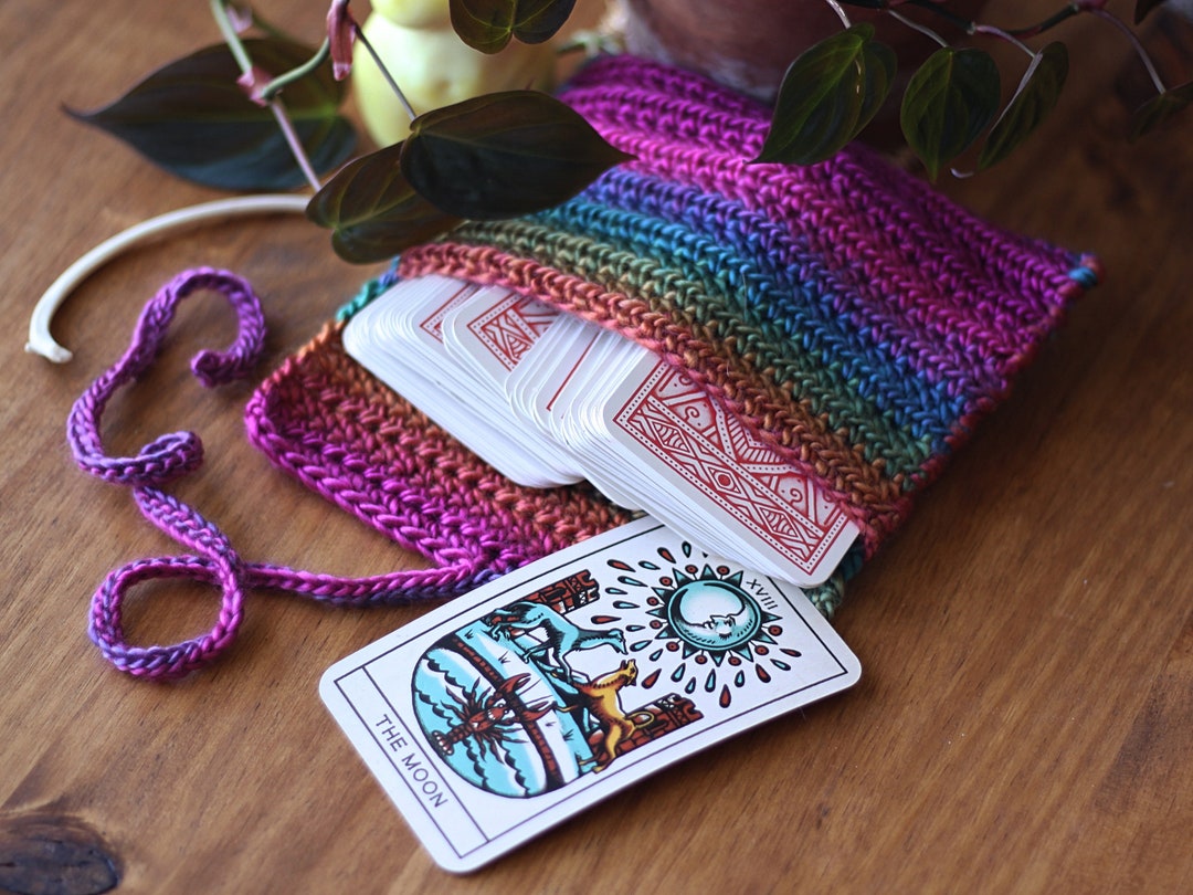 Crochet Tarot Bag Tarot Wrap Tarot Card Mat Divination Etsy