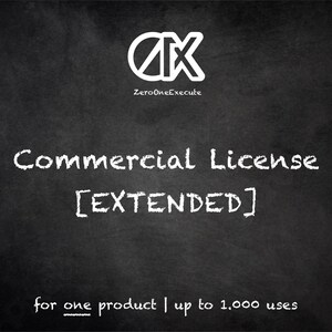 Extended Commercial License | For One Digital Product | Extended use