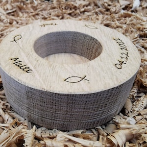 Candlestick candle holder made of oak wood for baptism candles, wedding candles, communion candles - DER EdelWERKER