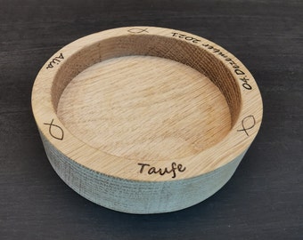 Candelero portavelas de madera vela de bautismo vela de boda - DER EdelWERKER