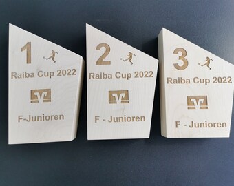 Pokal, Award aus Holz, personalisierbar durch individuelle Laser Gravur, Hergestellt aus Europäischen Ahorn