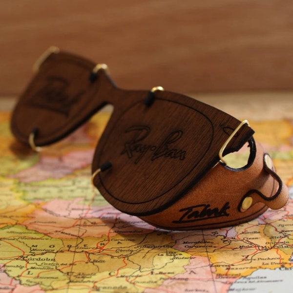 Leather Side Shield Ray Ban Clubmaster Etsy