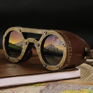 Tabak Leather Sunglasses,  leather side shields, rare sunglasses, vintage, retro, soviet sunglasses