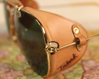 Gafas Tabak De Aviador Para Exteriores, Montura Dorada Y Lentes De