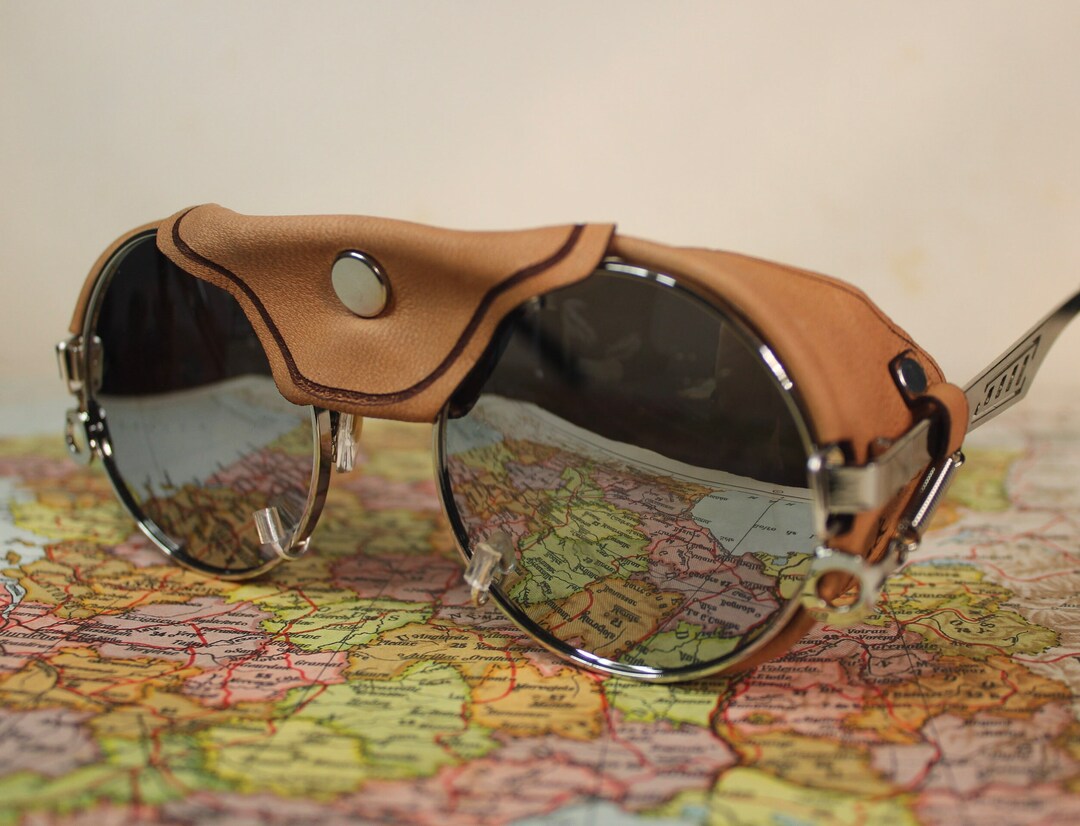 Buy Tabak Leather Side Shield Gafas De Sol, Escudos Laterales De Cuero,  Gafas De Sol Raras, Gafas De Sol Vintage, Retro, Soviéticos Online in India 