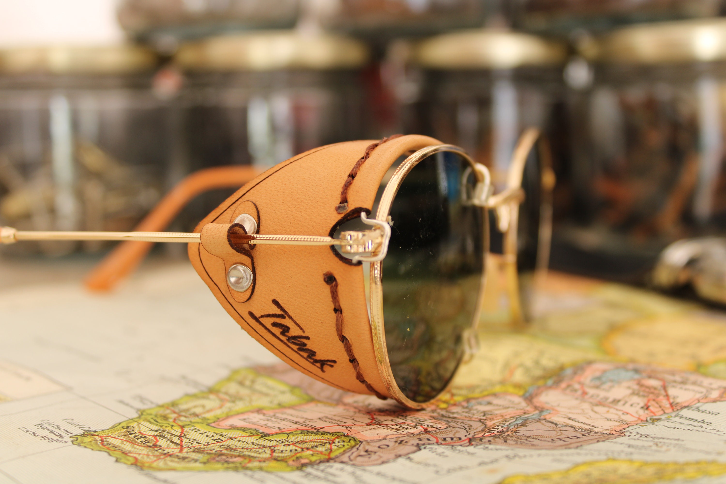 Occhiali Steampunk Dorati Per Adulto