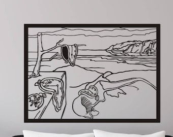 Salvador Dali Persistence of Memory Metal Wall Art: Melting Clocks Decor