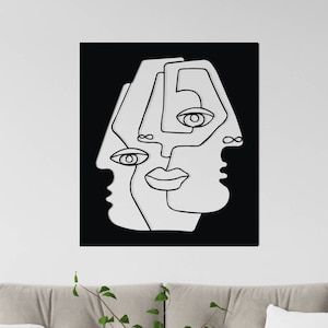 Pablo Picasso Cubism Metal Wall Art, Cubism Style Metal Wall Decor, Wire Metal Wall Art, House Gift, Wire Art, Carte Du Monde, Best Gift