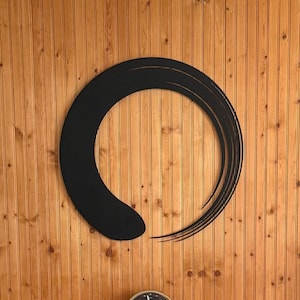 Enso Symbol Metal Wall Art: Black Zen Circle Decor - Etsy