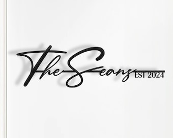 Custom Metal Family Name Sign: Personalized Villa Entry Decor