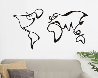 Verden Mappa del mondo, Regalo per la casa in metallo, Decorazione da parete in metallo, Opere d'arte, Arte murale, Arte in metallo, Decorazione murale, Arte domestica, Arte dell'ufficio