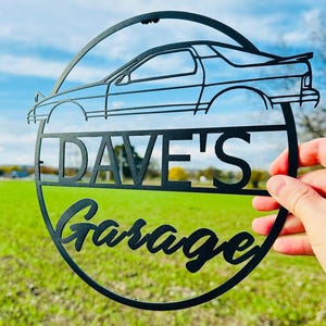 Custom Rx-7 FC GTU Metal Wall Art: Personalized Garage Decor