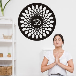 OM - Metal Wall Art , Yoga Metal Wall Decor , OM Sign , Yoga Studio Wall Art , Housewarming Gift , House Gift , Office Wall Art , Home Decor