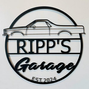 Custom El Camino 1979 Metal Wall Art: Personalized Garage Sign
