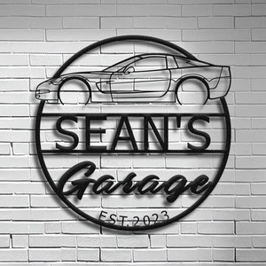 Custom Corvette C5 Theme Metal Wall Sign , Custom C5 Metal Metal Decor , Custom C5 Garage Wall Art , Custom C5 Garage Wall Art ,C5 Name Sign