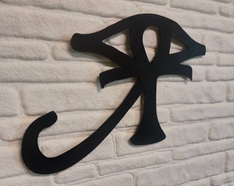 Ankh and Eye of Horus Metal Wall Art , The Eye of Horus and Ankh Symbol Metal Wall Decor , Eye of Horus Wall Sign , Ankh Symbol Wall Art