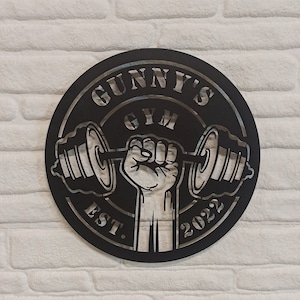 Personalisiertes Gym Schild: Individuelle Metall Fitness Wand Dekoration