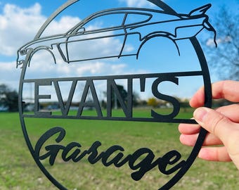 Custom Mustang Shelby GT350 Metal Wall Art: Garage Decor